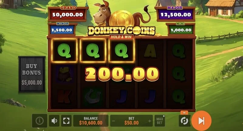 Donkey Coins Hold & Win - launching Hold & Win mode
